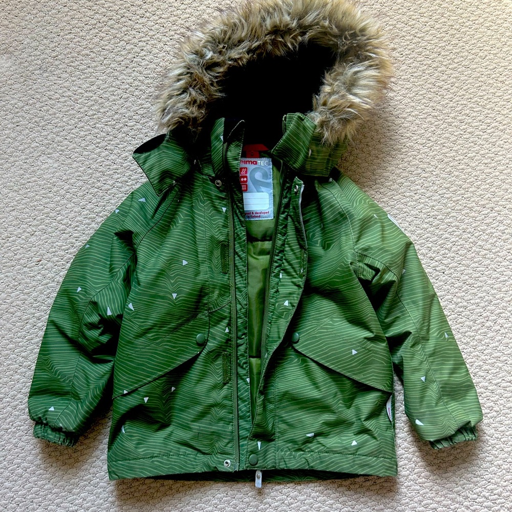 Reima Size 6 Waterproof Winter Jacket with Reimatec Green